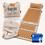 XXL Akupressurmatte Premium Set mit modularen Akupressur-Elementen, Naturmaterialien und Anti-Kopfschmerz-Band für ganzheitliche Entspannung und Schmerzlinderung