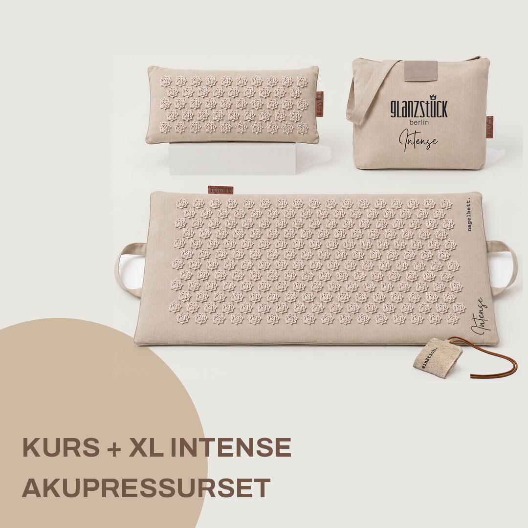 Autogenes Training Kurs inkl. XL Akupressurset Intense mit Kissen, Tasche und Reise-Rosette