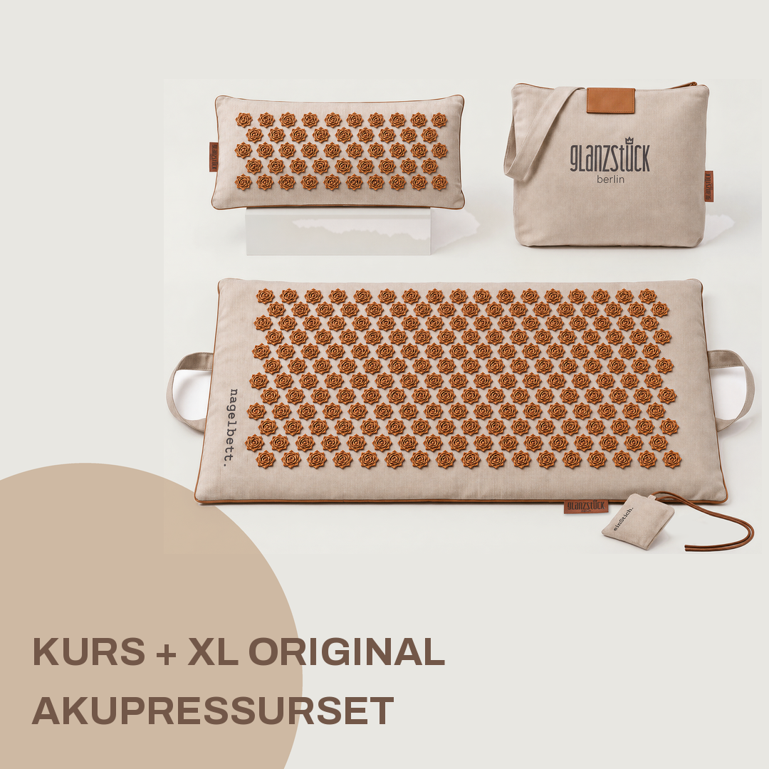 Autogenes Training Kurs inkl. XL Akupressurset Original mit Kissen, Tasche und Reise-Rosette