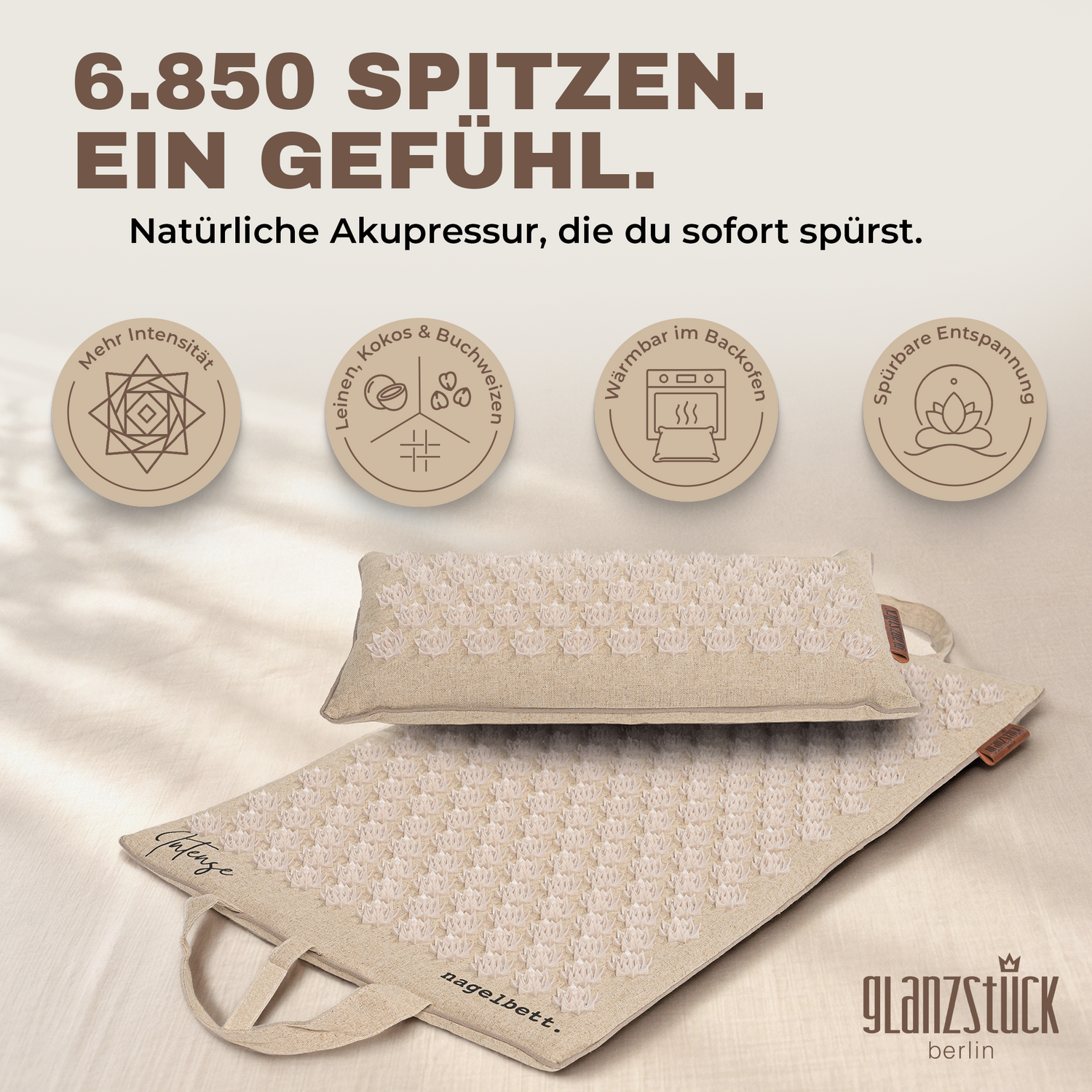 XL Akupressurmatte Premium Set INTENSE