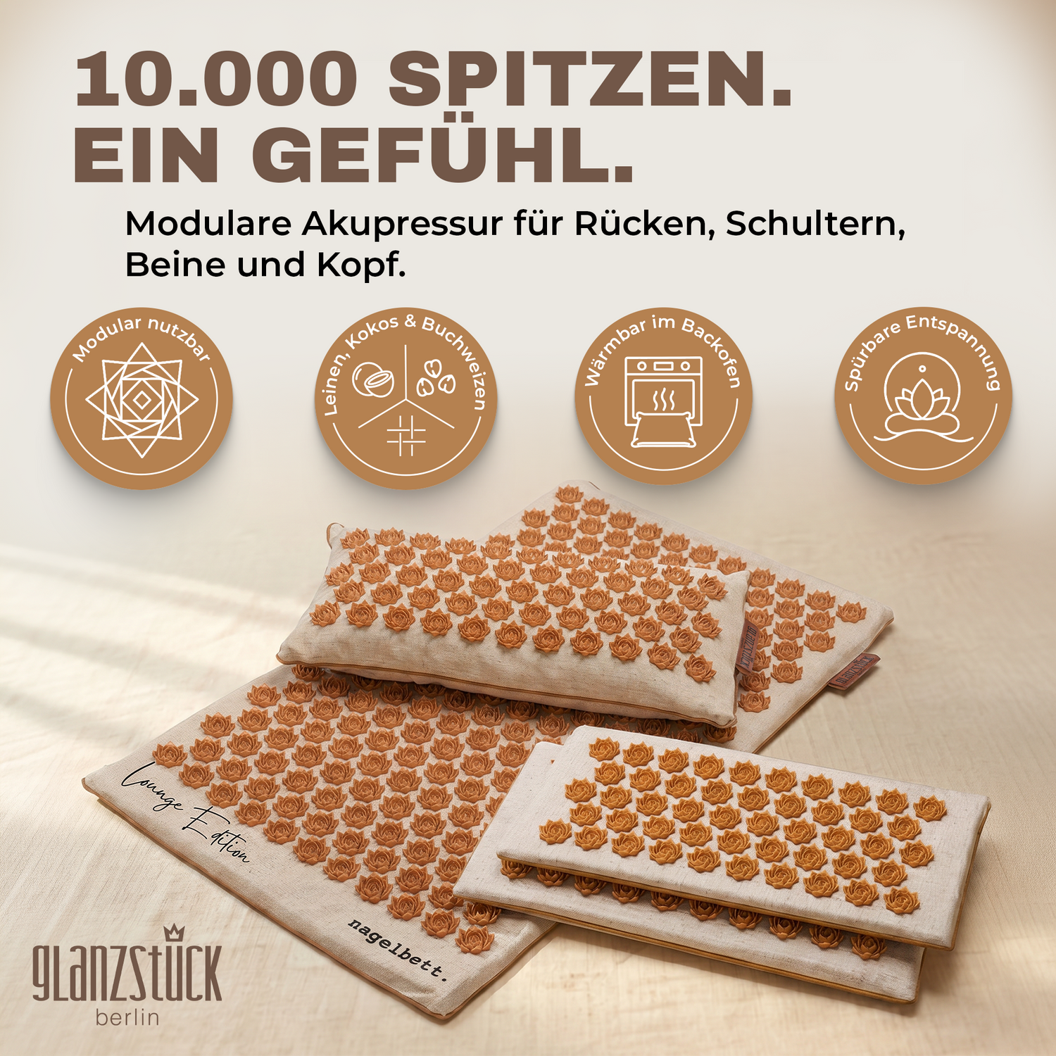 XXL Akupressurmatte Premium Set SPITZEN EDITION