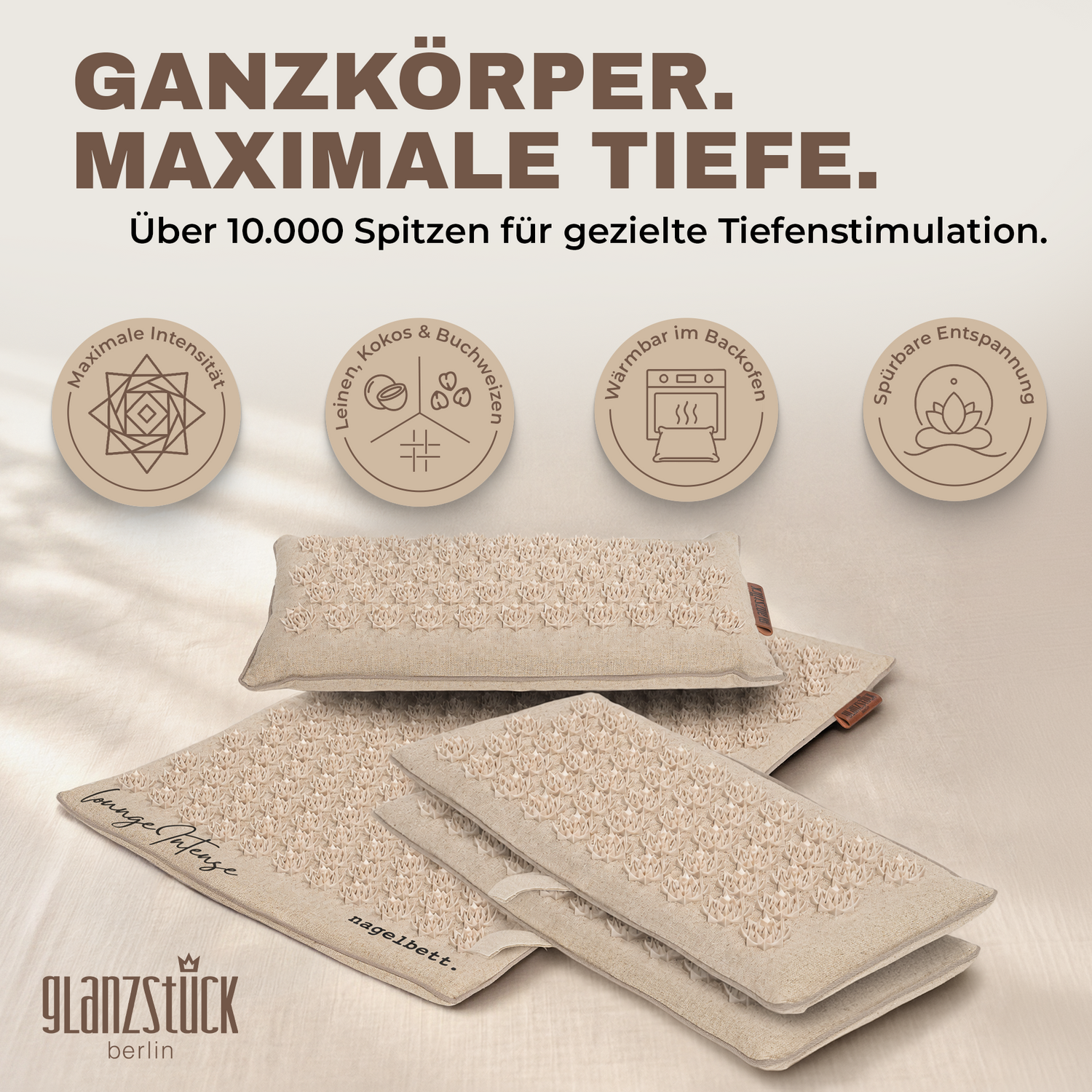 XXL Akupressurmatte Premium Set LOUNGE EDITION INTENSE